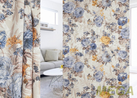 Ткани портьерные Печать Жаккард GL PP1095-3/150 P Pech