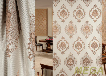 Ткани портьерные Многоцвет Жаккард KDY KW109-3/280 PJac