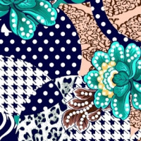 Полотно трикотажное Кулирка 30/1 набивная в рулоне  в Нальчике