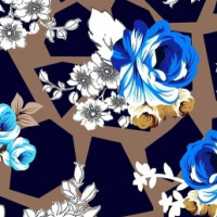 Полотно трикотажное Кулирка 30/1 набивная в рулоне  в Нальчике